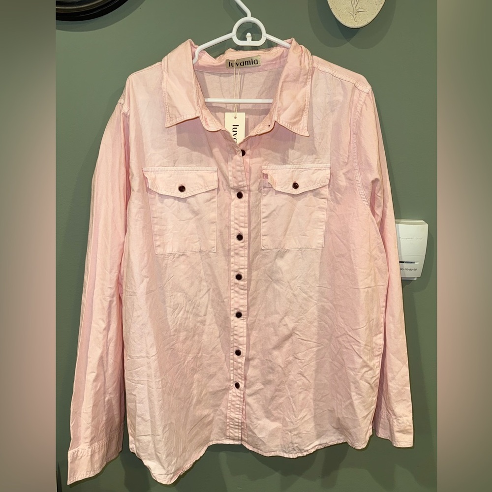LUVAMIA women’s button up shirt